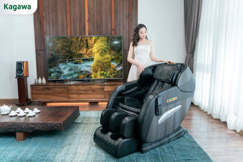 Ghế massage giá rẻ Kagawa K4 sở hữu thiết kế hiện đại và sang trọng