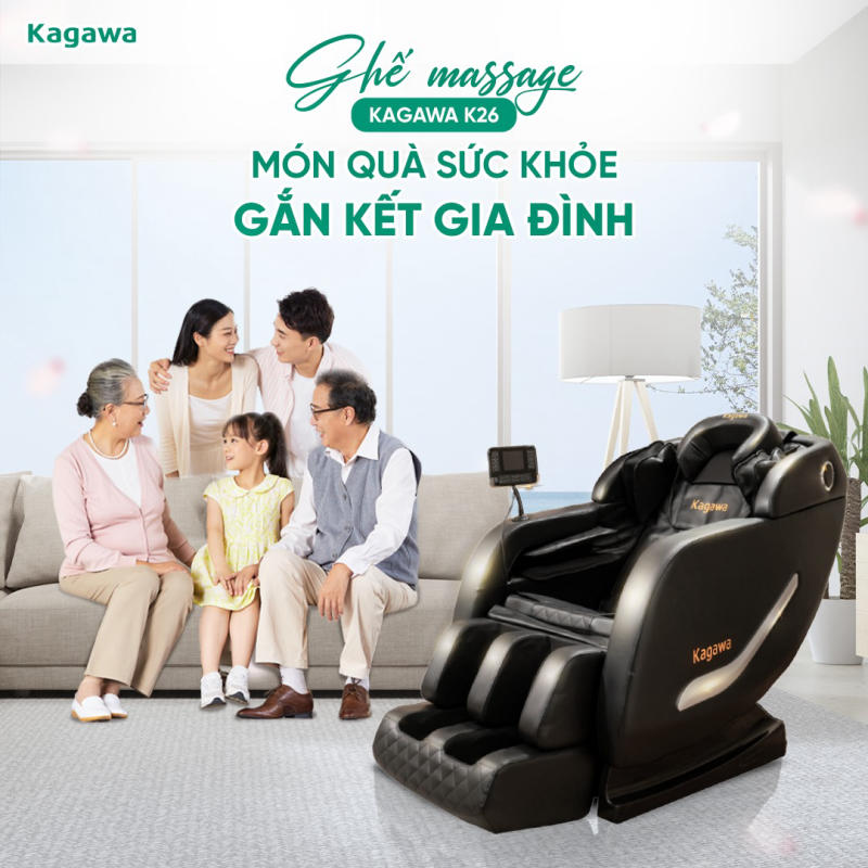 Chăm sóc sức khỏe hoàn hảo với ghế massage Kagawa K26 với mức giá cực rẻ, dưới 10 triệu đồng