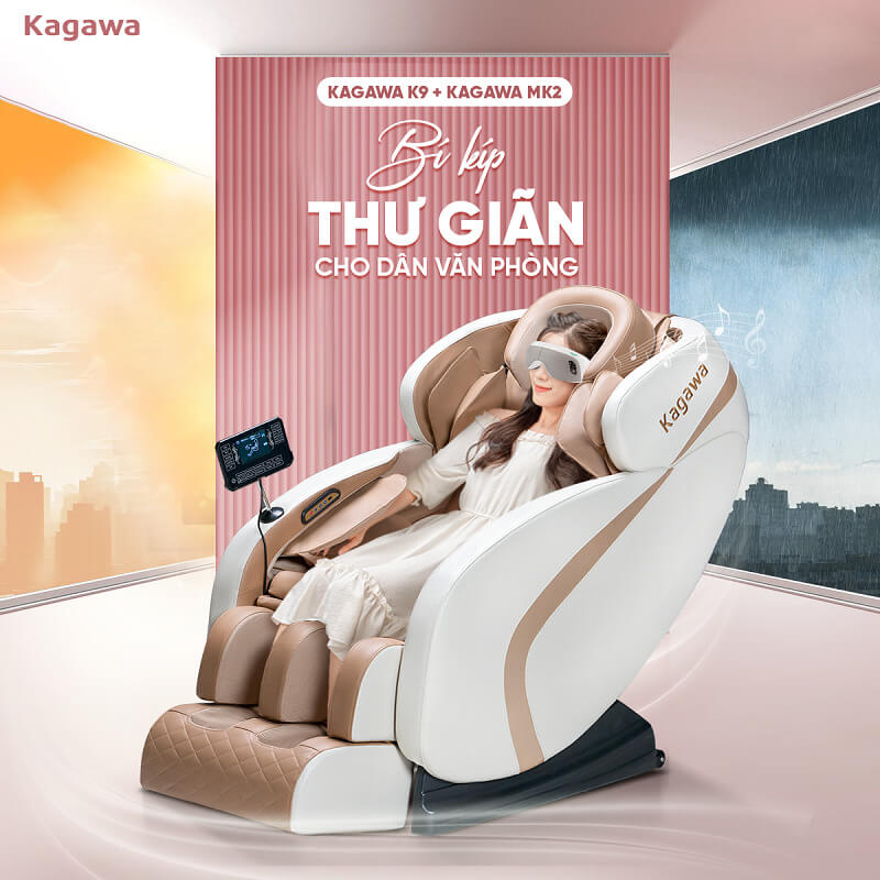 Ghế massage trị liệu Kagawa K9 thích hợp cho dân văn phòng
