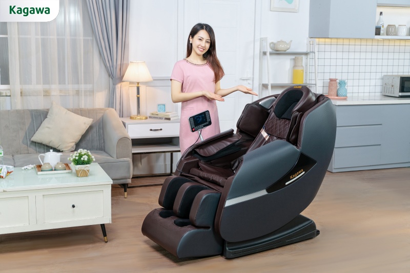 Ghế massage Kon Tum Kagawa K16 sở hữu thiết kế hiện đại, sang trọng