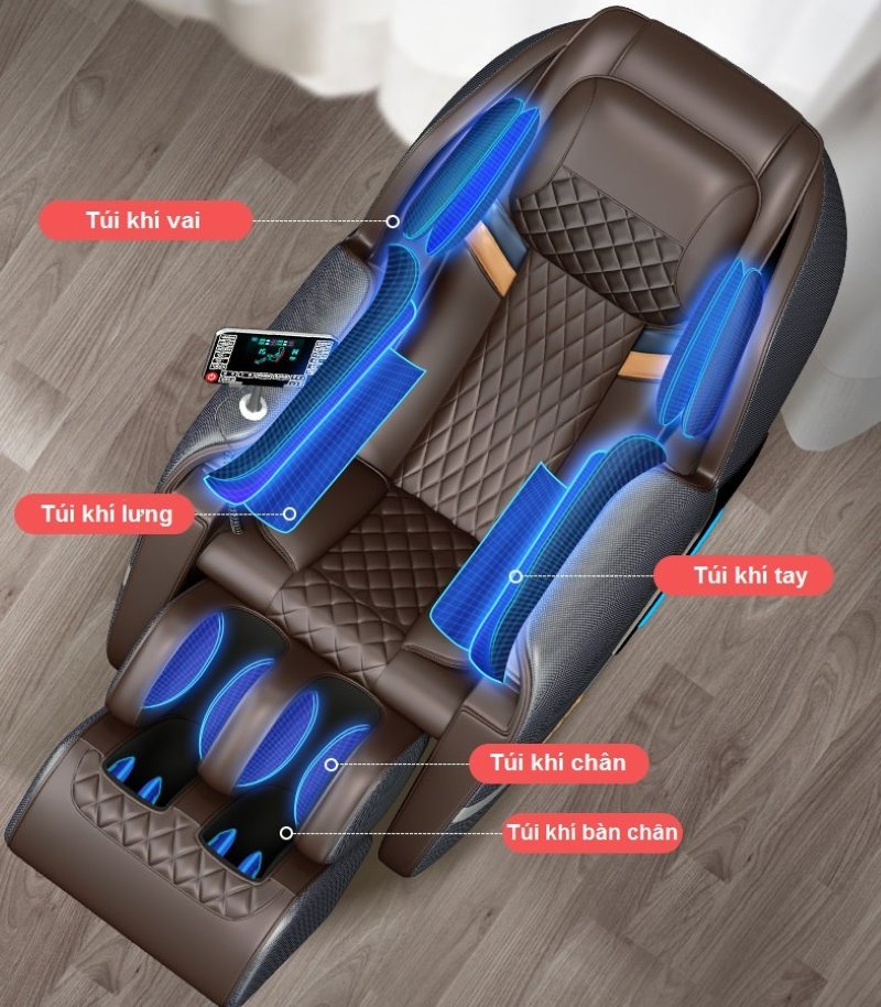 Kinh nghiệm mua ghế massage là chọn mẫu ghế có túi khí phù hợp